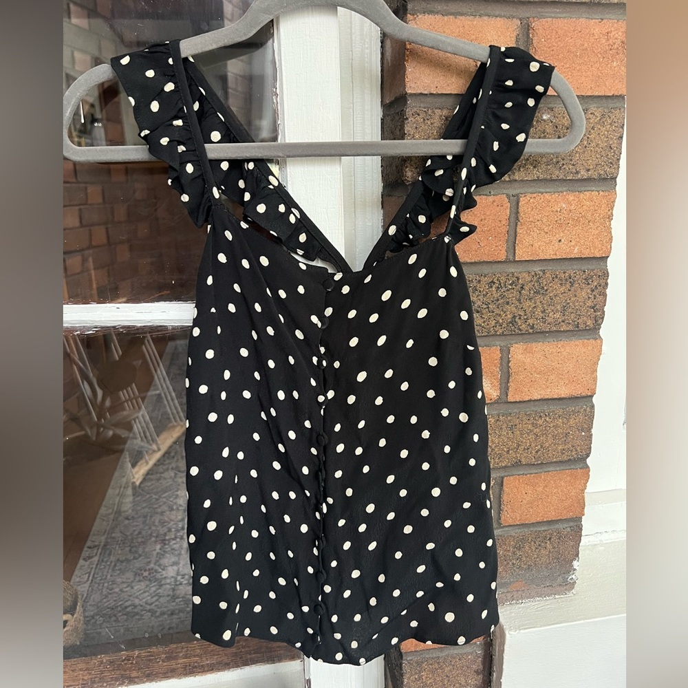 Madewell black dotted tank